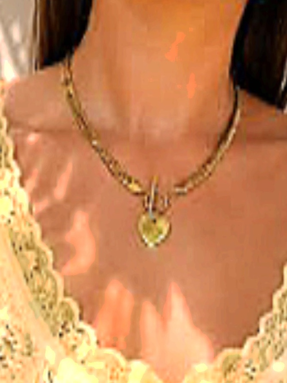 Beautiful! ✨ Gold Plated Stainless Steel Heart FOB Flat Chain Toggle Necklace